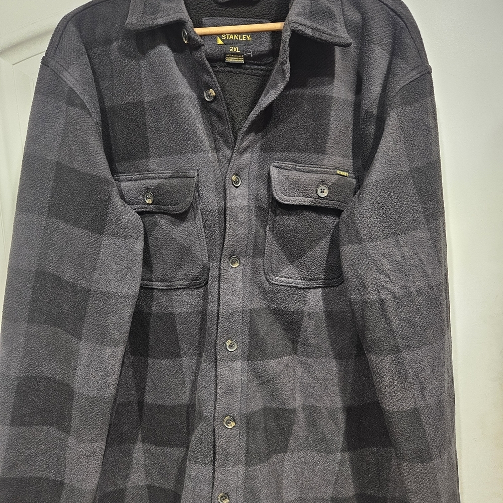Stanley Black and Gray Lightweight Shirt Jacket